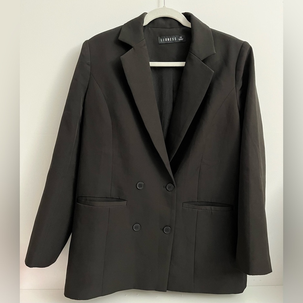 Lioness Oversized Double Breasted Blazer XS Black